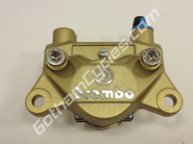 Ducati Brembo P32 Rear Brake Caliper Top Inlet and Bleed Gold: 748-998, Monster, SS 61140052A