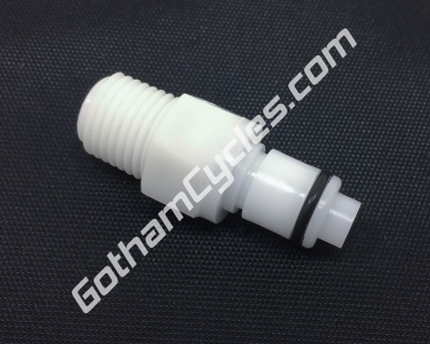 Ducati Acetal Gas Tank Fuel Pump Quick Release White Male Disconnect: 899/959/1199/1299/V2 Panigale, StreetFighter V2 81440681A
