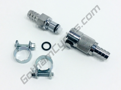 Chrome Plated Brass Metal Quick Release Disconnect Set: 3/8" LCD006V