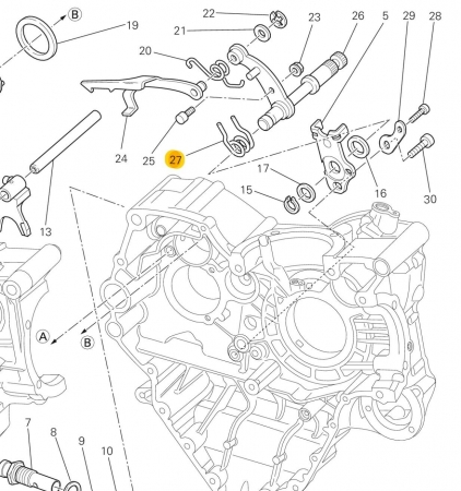 Ducati Gear Shift Shifter Selector Fork Return Spring 79915061A 79915061A
