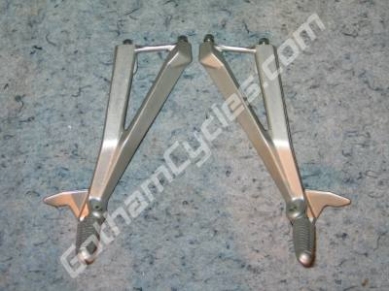 Ducati Passenger Foot Pegs Silver: 848-1198 82411251A 82411241A
