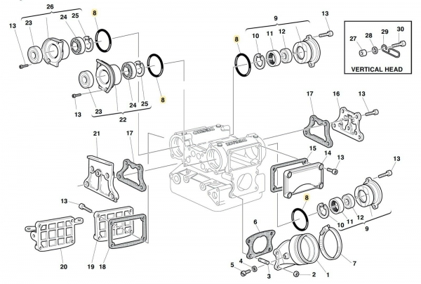 Ducati Camshaft Bearing Cap Cover  VITON O-Ring Set 88640011A: 851/888, 748/916/998, ST2/ST4 88640011A