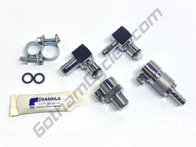 Chrome Plated Brass  Metal Gas Tank Fuel Pump Quick Release BSPT Disconnect Set: Triumph 955i Sprint 955i Sprint